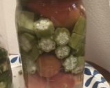 A picture of step 1 of Pickled Okra and Tomatoes.