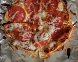 A picture of step 4 of Keto Chaffle Pizza.