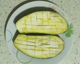 Foto del paso 1 de la receta: Berenjena rellena en el microondas 🍆