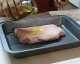 A picture of step 3 of Argentinian Pork "Matambrito" marinated with Rosemary infusion.
