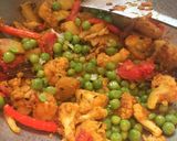 A picture of step 4 of Aloo Gobi Matar.