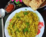 A picture of step 4 of Hesarubele Huggi (moongdal khichadi).