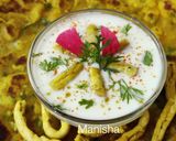 A picture of step 6 of Sev Raita.