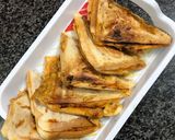 A picture of step 5 of Potato sandwich with leftover chicken.