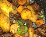 Stir fried vegetable rice and pan grilled beef recipe step 3 photo