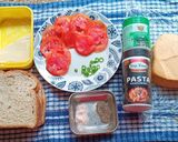 A picture of step 1 of Cheese Tomato Toasted Sandwich.
