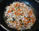 Foto del paso 1 de la receta: Risotto con lardons y parmesano