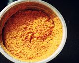 A picture of step 6 of Moong Dal Halwa.