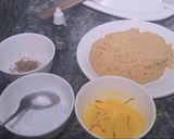 A picture of step 1 of Kesariya tri-colour mawa roll.