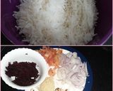 A picture of step 1 of Beetroot Pulao.