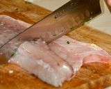 Foto del passaggio 8 della ricetta Risotto al Branzino e Champignons con Bottarga di Tonno
