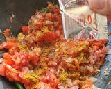 A picture of step 2 of Masala Maggi Sakshuka.