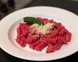 A picture of step 9 of Beetroot pasta.