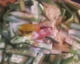 A picture of step 4 of Bhindi masala.