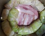 A picture of step 5 of Dolmades (Stuffed Cabbage Rolls).