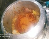 A picture of step 2 of Papaya mutton curry with Bengali style.