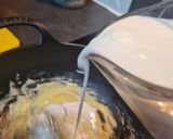A picture of step 3 of Alfredo with Ham.