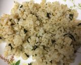 A picture of step 3 of Egg Onigiri (Rice ball).