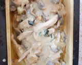 A picture of step 8 of My Chilli Chicken, Mushroom & Potato Bake. 😊.