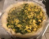 Une image de l'étape 15 de Tarte au poulet blettes et champignons au curry et feuilles de brick.