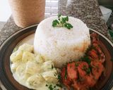 Foto del paso 4 de la receta: Pollo en Salsa, Arroz y Papas al Jardín