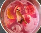 A picture of step 1 of Stovetop Mulled Wine (non-alcoholic).