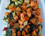 Foto del paso 1 de la receta: Tarta de verduras 🌶🥕🌽🍅🍆