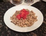 A picture of step 3 of Mjadra (Rice & Lentils).