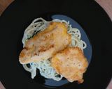 Párizsi csirkemell friss spenótos, kéksajtos spagettivel recept fázis 8 fotója