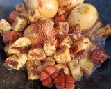 Foto langkah ke 6 dari resep Nasi Bakmoy Tahu Sosis.