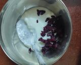 A picture of step 1 of Beetroot yoghurt.
