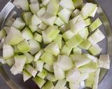 A picture of step 1 of Louki ki Sabji.
