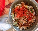 Hình bước làm 2 của món Khô gà lowcarb