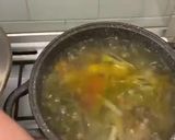 A picture of step 6 of Fresh Minestrone with Tubettini and Vegetable Purée from Scraps.