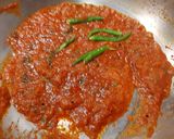 A picture of step 5 of Matar ko achaar (Nepali style with sesame and tamarind).
