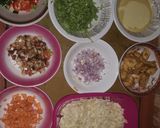 A picture of step 2 of Pasta salad with ripe plantain and shrimps.