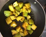 A picture of step 3 of Sweet and sour raw mango.