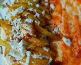A picture of step 3 of Cheesy Fries wraps.