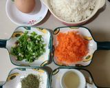 Gambar langkah 1 resipi Nasi Telur Bungkus Ala Korea.