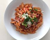 Foto del paso 7 de la receta Macarrones con chorizo y tomate picantes