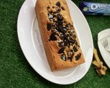 A picture of step 8 of Oreo vanillah cake loaf.