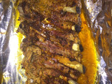 Sándwich de costilla gigante de barbacoa