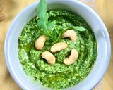 A picture of step 2 of Arugula and Cashew Pesto.