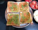 A picture of step 1 of Vegetable Bombay Sandwich.