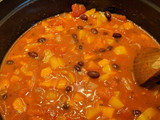 Mexican black bean and sweetcorn soup