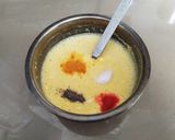 A picture of step 1 of Besan Onion Chilla.