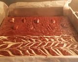 A picture of step 3 of Marble and bounty fudge brownies.