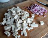 Foto del paso 1 de la receta: CAUSEO De🎊Queso y Cebolla...!🍭