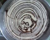 A picture of step 1 of Zebra cake.
