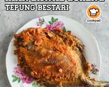 Gambar langkah 5 resipi Ikan Bawal Goreng Tepung Bestari.